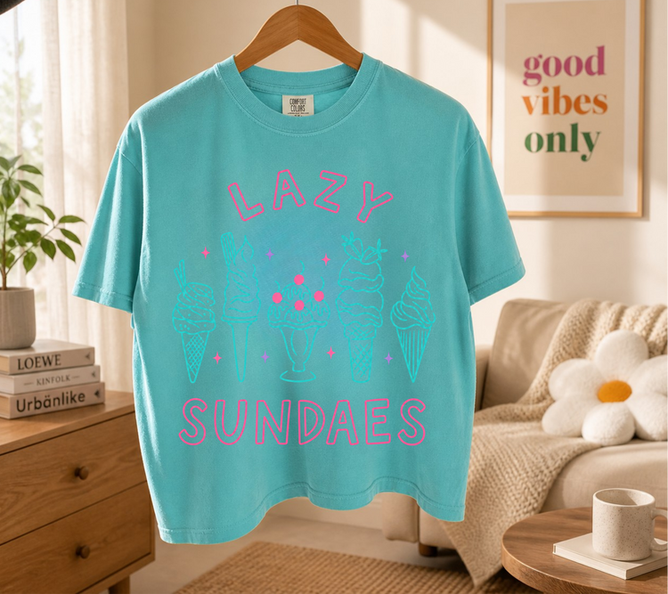 Cropped Top & T-Shirts - Lazy Sundaes Hippo Boutique