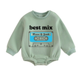 Soft warm fleece oversized Romper - Best Mix Tape Hippo Boutique