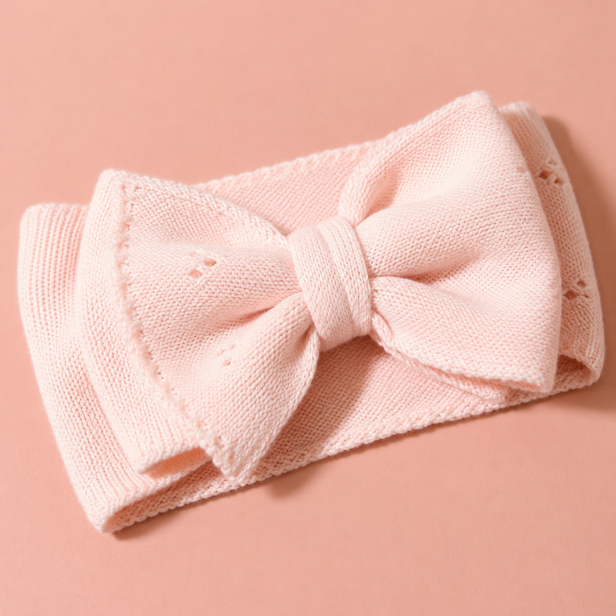 Pink Knit Baby Girl Romper with Ruffle Sleeves & Matching Bow Headband Hippo Boutique