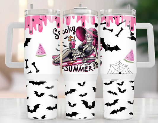 40oz Stanley Tumbler - Spooky Summer Hippo Boutique