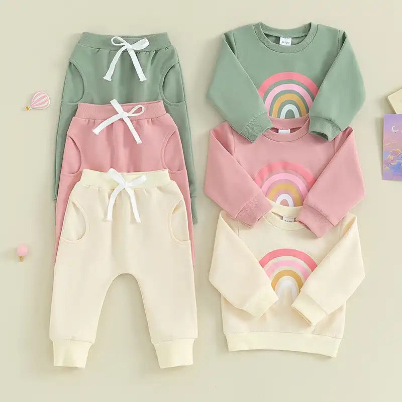 Baby & Toddler Rainbow Outfit Hippo Boutique