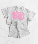 Checkered Mini Baby Girl T-Shirt & Shorts outfit Hippo Boutique