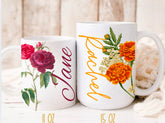 Personalized Birth Flower Cup Hippo Boutique
