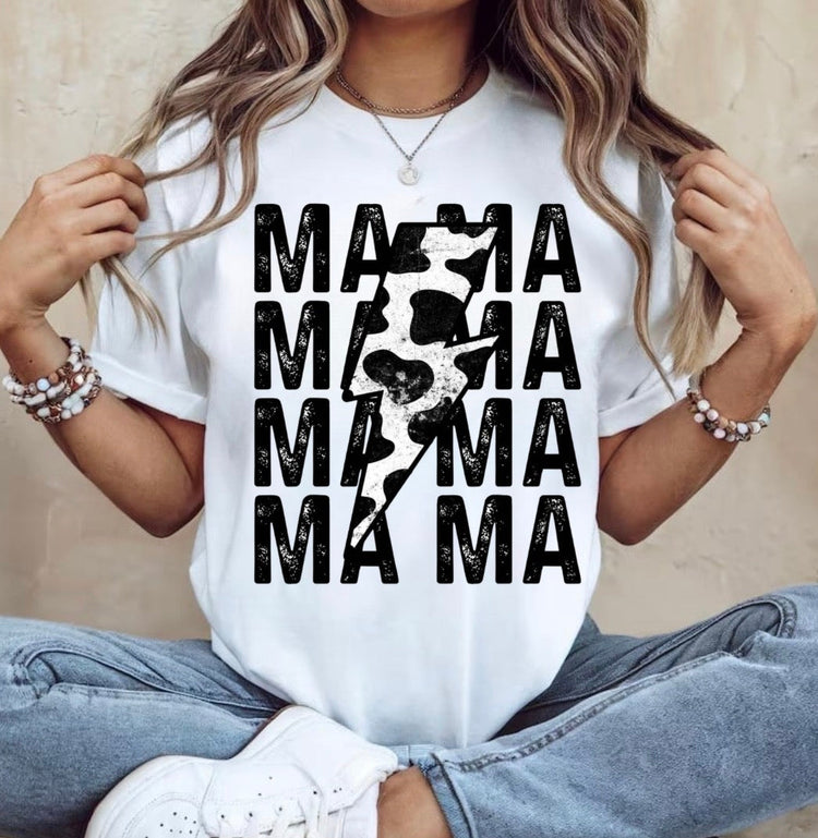 T-Shirts Sweatshirts & Hoodies - Cow Print Mama Hippo Boutique