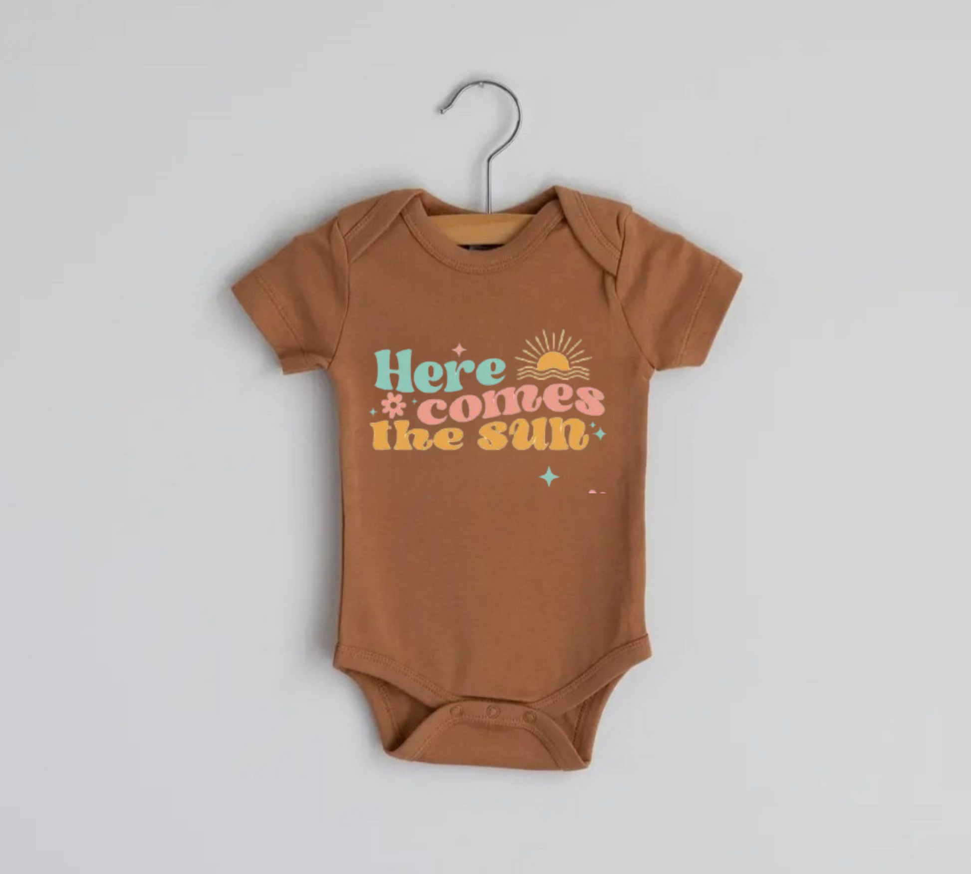 Here comes the sun Newborn Baby Bodysuit Onesie Hippo Boutique