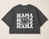 Retro Mama Smile Acid Washed 100% Cotton Oversized Cropped T-Shirts Hippo Boutique