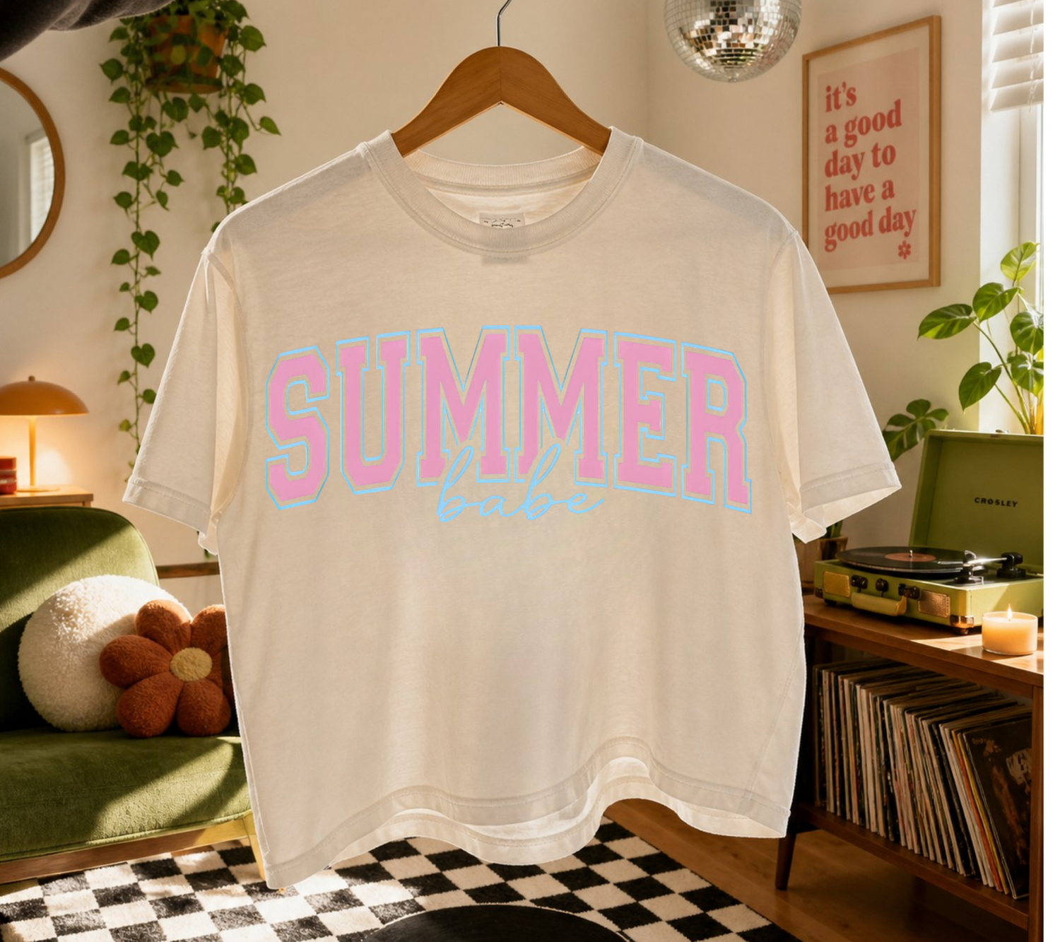 Cropped Top & T-Shirts - Summer Babe Hippo Boutique