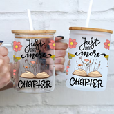 Just One More Chapter Bookish Glass Tumbler Cups Hippo Boutique