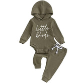 Little Dude Baby Hoodie Outfit Hippo Boutique