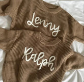 Personalied Name Newborn Baby & Kids Embroidered Knit Sweaters z Hippo Boutique