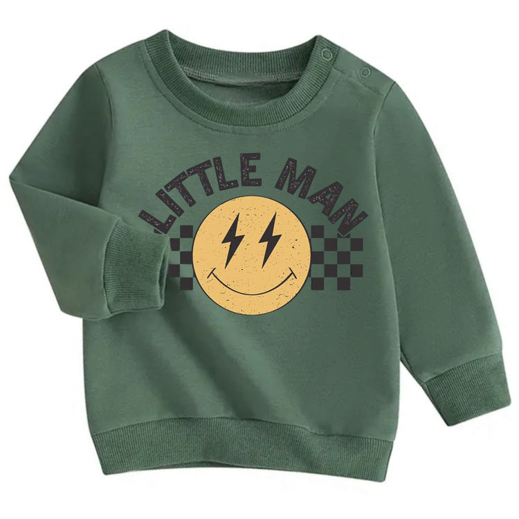 Little Man Retro Baby & toddler Boy sweatshirt Hippo Boutique