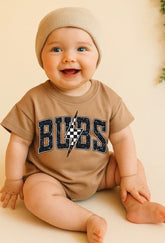 Baby t-shirt Bubble Romper - Bubs Lightning Hippo Boutique