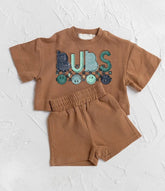 Retro Bubs Smile Baby Boy T-Shirt & Shorts outfit Hippo Boutique