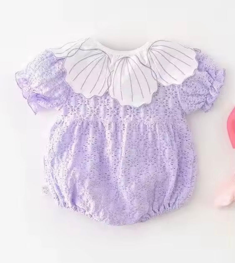 Violet Ruffled Romper Dress Hippo Boutique