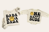 Smile Dad & Mini matching Baby Sweatshirt Romper bodysuit & Crewneck Hippo Boutique