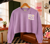 Cropped Sweatshirt - One day at a time Hippo Boutique