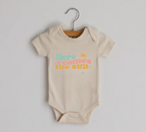 Here comes the sun Newborn Baby Bodysuit Onesie Hippo Boutique