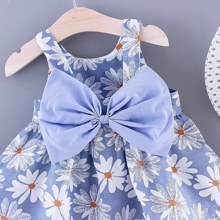 Daisy Sleeveless Baby Dress with Sun Hat Hippo Boutique
