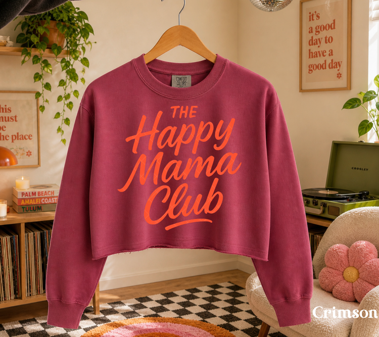 Cropped Sweatshirt - The happy mama club Hippo Boutique