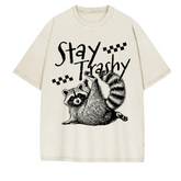 Oversized Acid Washed Raccoon T-Shirt Hippo Boutique