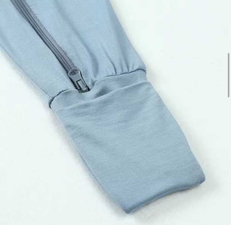 Bamboo Zip Up Bodysuit Outfit Hippo Boutique