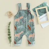 Farm Print baby Sleeveless Romper Hippo Boutique