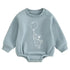 Soft warm fleece Baby Bear Balloon  Oversized Sweatshirt Romper Hippo Boutique