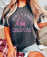 Just a girl who loves Cats Women’s T-Shirts Hippo Boutique