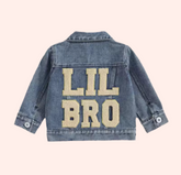 Big Bro Lil Bro Embroidered Baby & Toddler Jean Jacket Hippo Boutique