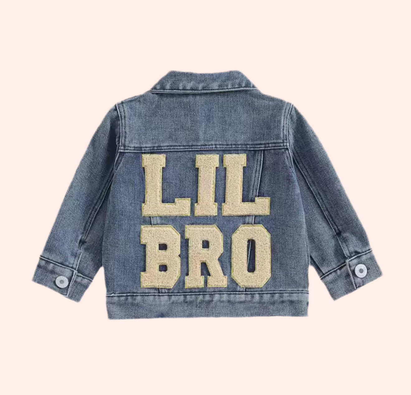 Big Bro Lil Bro Embroidered Baby & Toddler Jean Jacket Hippo Boutique