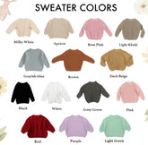 Personalied Name Newborn Baby & Kids Embroidered Knit Sweaters z Hippo Boutique