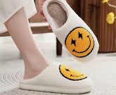 Women’s Fuzzy Smiley Slippers Hippo Boutique