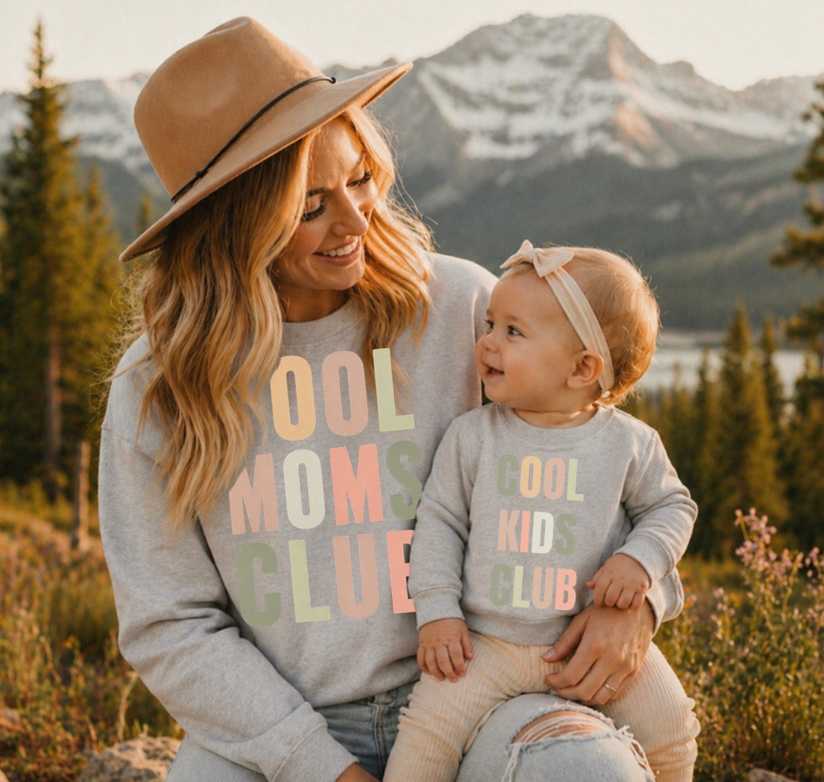 Mama & Mini Matching Sweatshirts - Cool Club Hippo Boutique