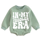 In my toddler era Soft warm fleece Baby Oversized Sweatshirt Romper Hippo Boutique