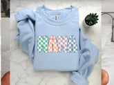 Checkered Mama Sweatshirt Hippo Boutique