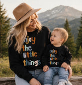 Mama & Mini Matching Sweatshirts - Enjoy the little things Hippo Boutique