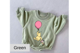 Pink Balloon Pooh baby Oversized Sweatshirt Romper Hippo Boutique