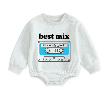Soft warm fleece oversized Romper - Best Mix Tape Hippo Boutique