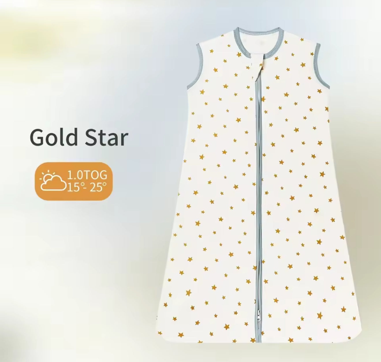 Newborn Baby 100% Organic Cotton Sleep sac - 1 Tog Hippo Boutique