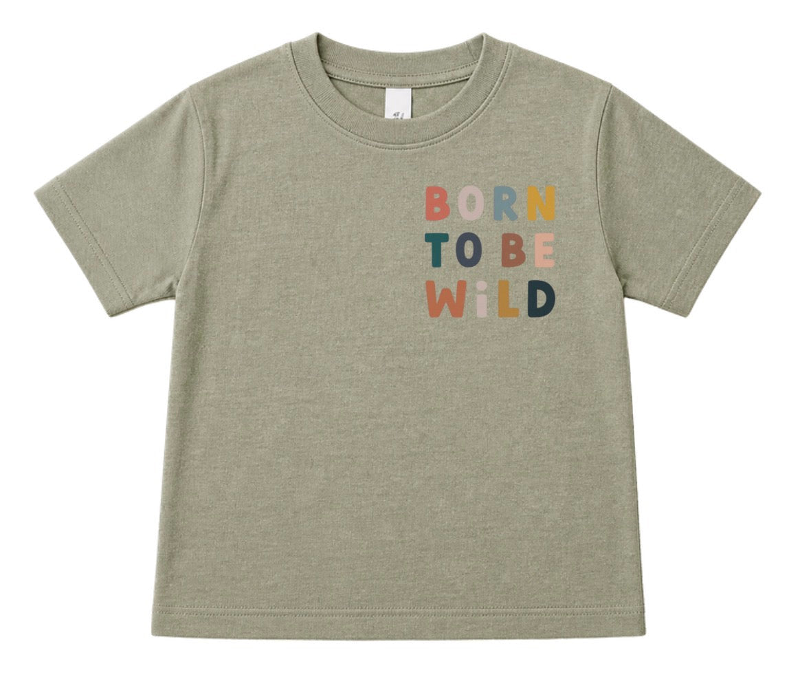 Toddler t-shirt- Born to be wild Hippo Boutique