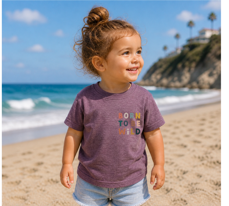 Toddler t-shirt- Born to be wild Hippo Boutique