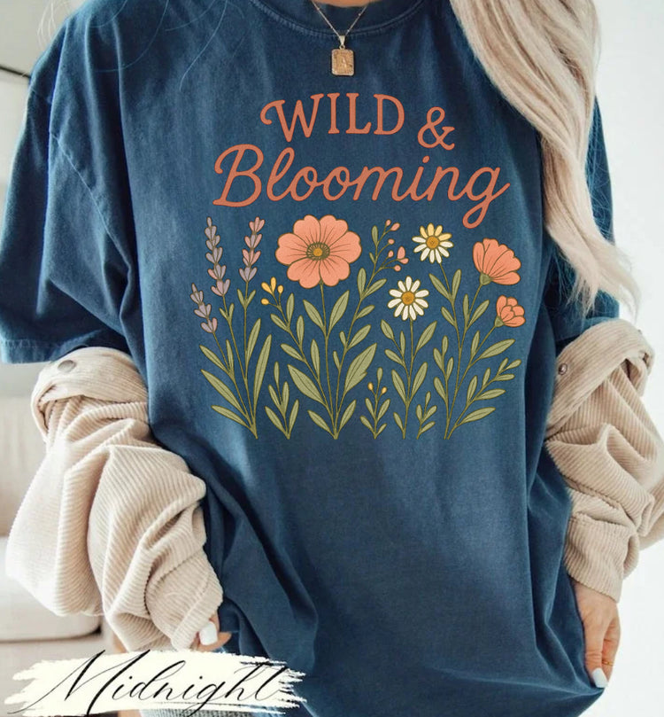 Wild & Blooming Floral Women’s T-Shirt Hippo Boutique