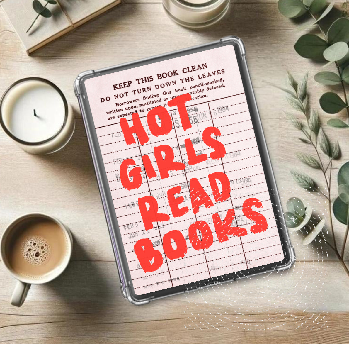 Kindle Insert - Boys in Books are Just Better Library Card Hippo Boutique