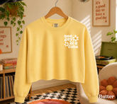 Cropped Sweatshirt - One day at a time Hippo Boutique