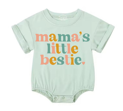 Mama’s Little Bestie Baby t-shirt bubble Romper