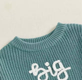 Knit Embroidered Big Brother sweater Hippo Boutique