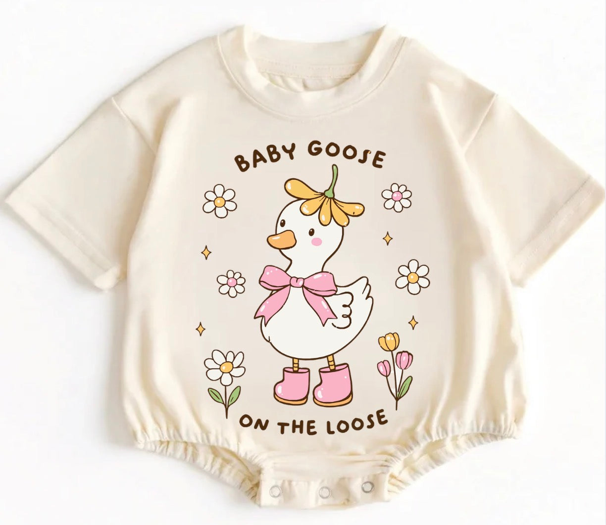 Mama & Mini Matching T-Shirts & Romper - Goose on the loose Hippo Boutique