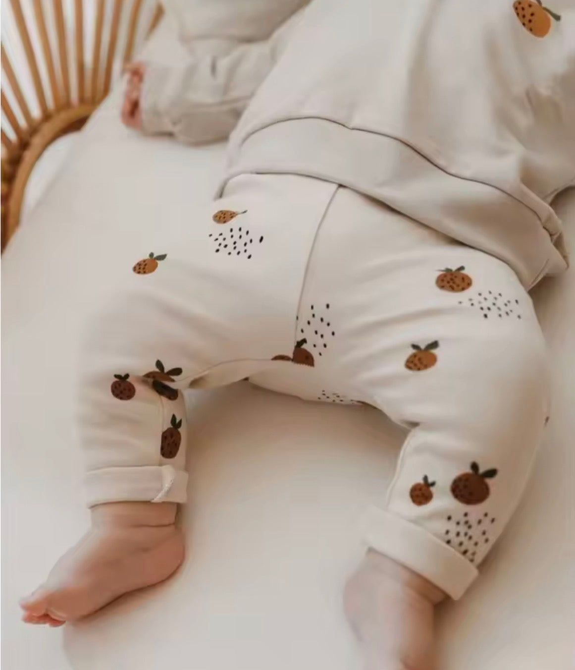 Baby Cotton Leggings - Oranges Hippo Boutique