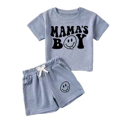 Mama’s Boy Baby & Toddler T-Shirt & Shorts Set Hippo Boutique