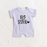 Big Sister baby Girl romper bodysuit Hippo Boutique